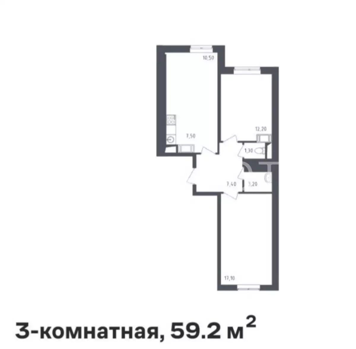 Вариант #131734 для аренды посуточно в Москве Недорубова, д.32 на 6 гостей - фото 2